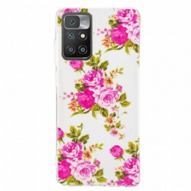 Deksel Til Xiaomi Redmi 10 Fluorescerende Liberty-blomster