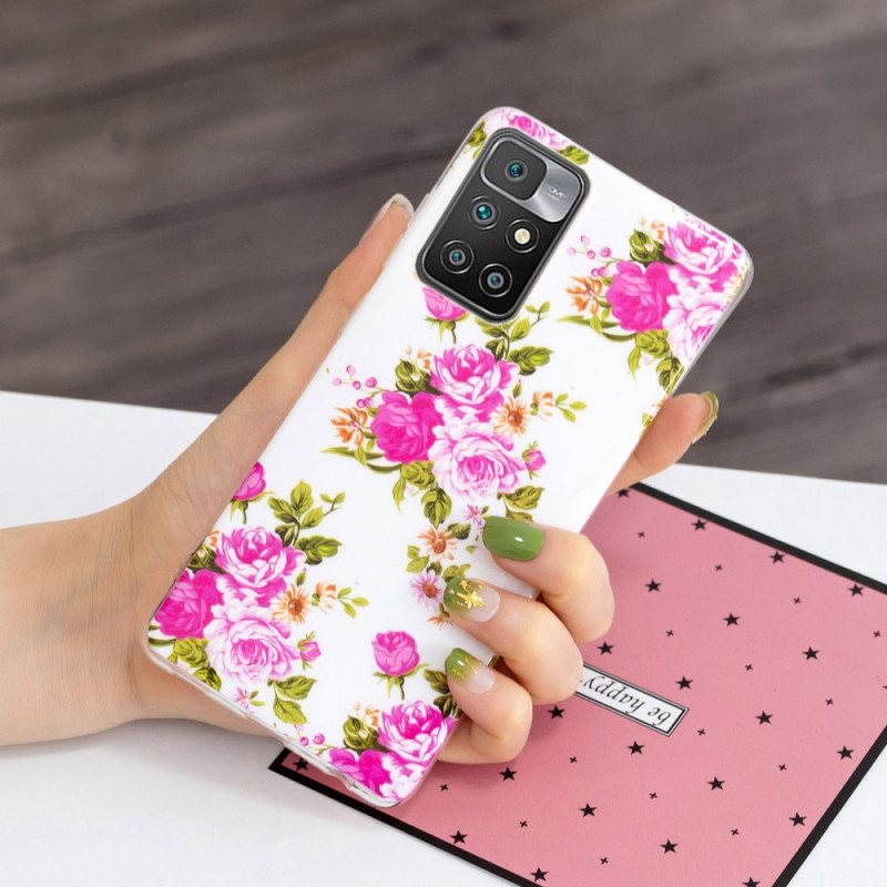 Deksel Til Xiaomi Redmi 10 Fluorescerende Liberty-blomster