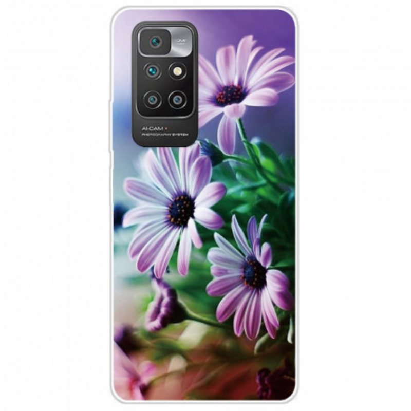 Deksel Til Xiaomi Redmi 10 Realistiske Blomster