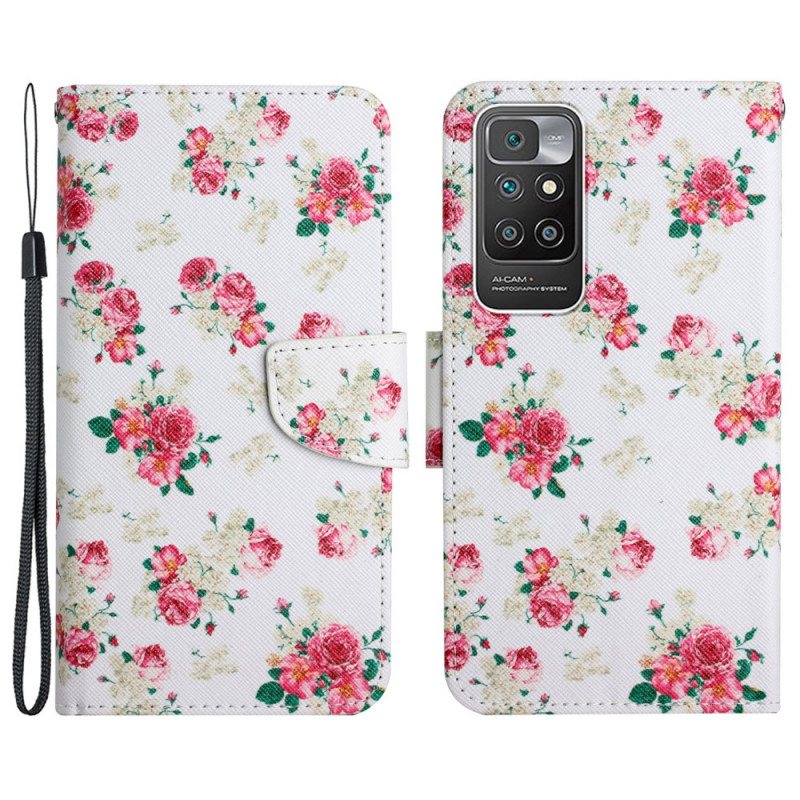 Lærdeksel Til Xiaomi Redmi 10 Liberty Royal-blomster