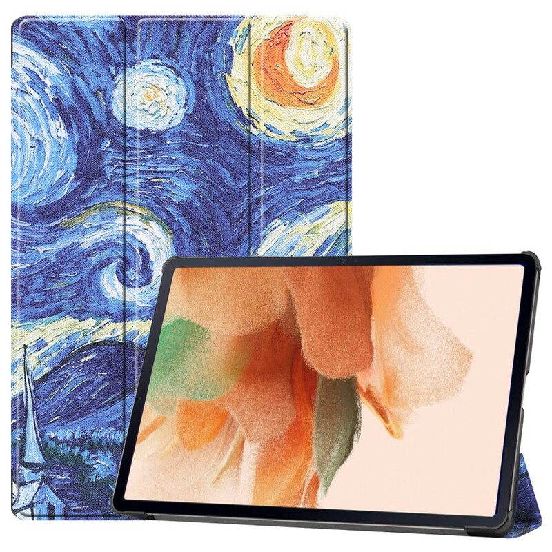 Beskyttelse Deksel Til Samsung Galaxy Tab S7 FE Starry Night Penneholder