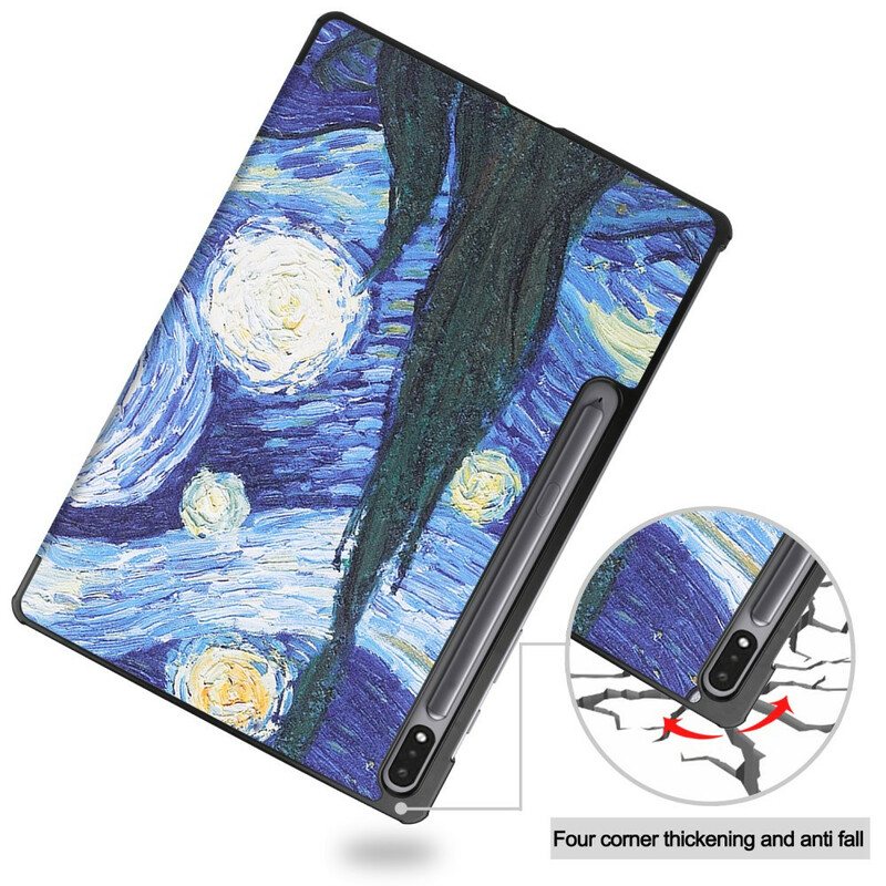 Beskyttelse Deksel Til Samsung Galaxy Tab S7 FE Starry Night Penneholder