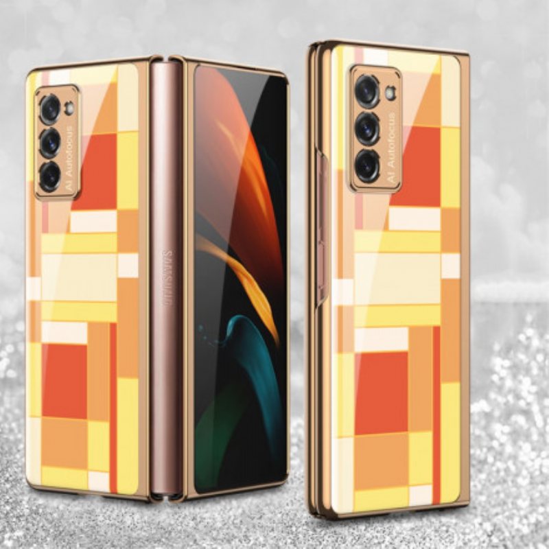 Deksel Til Samsung Galaxy Z Fold 2 Gkk Farget Design Herdet Glass