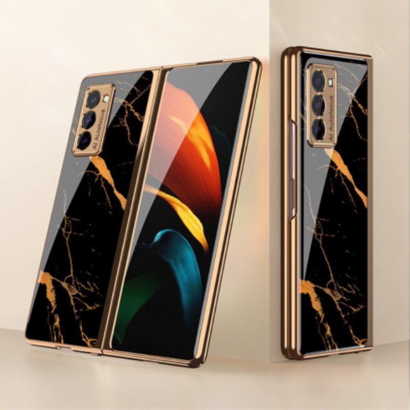 Deksel Til Samsung Galaxy Z Fold 2 Gkk Marmor Herdet Glass