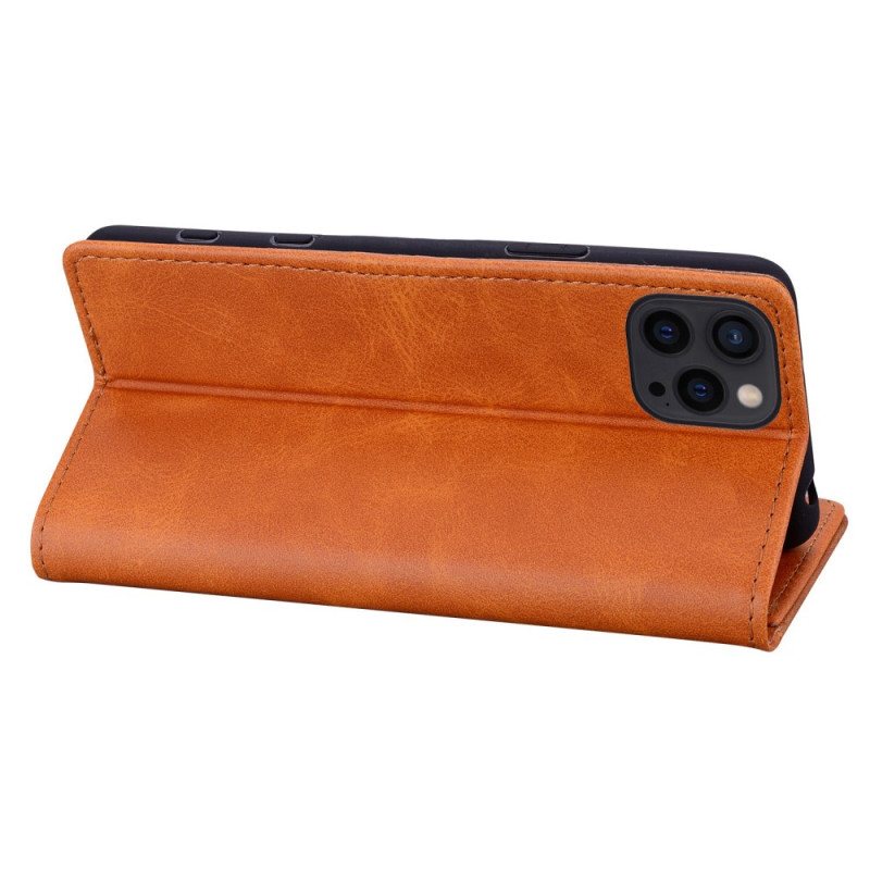 Beskyttelse Deksel Til iPhone 14 Folio Deksel Tofarget Business Leather Effect