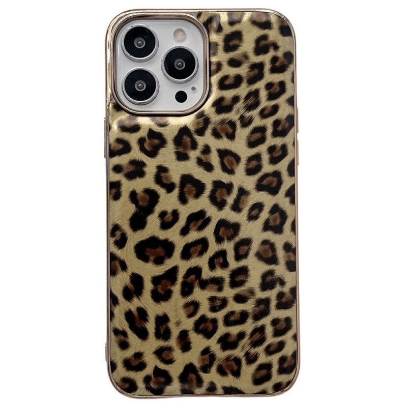 Deksel Til iPhone 14 Leopardhudeffekt