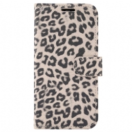 Folio Deksel Til iPhone 14 Leopard