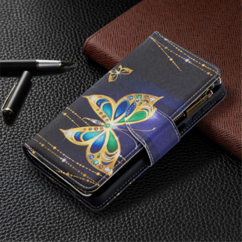 Folio Deksel Til Samsung Galaxy A32 5G Butterflies Art Zipped Pouch