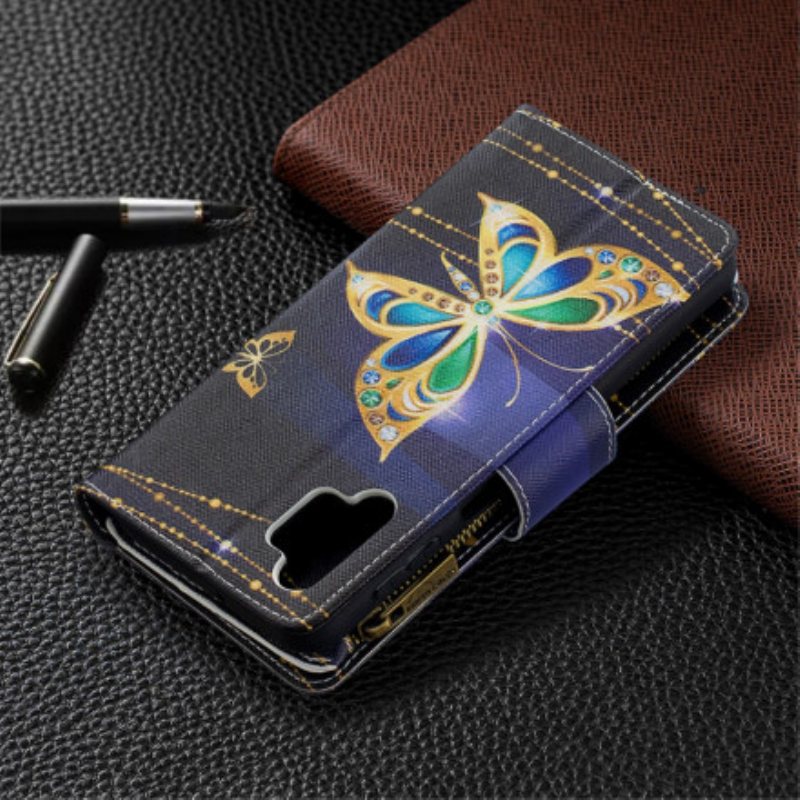 Folio Deksel Til Samsung Galaxy A32 5G Butterflies Art Zipped Pouch