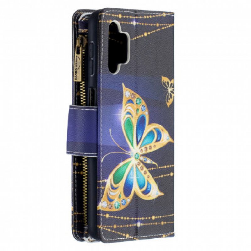 Folio Deksel Til Samsung Galaxy A32 5G Butterflies Art Zipped Pouch