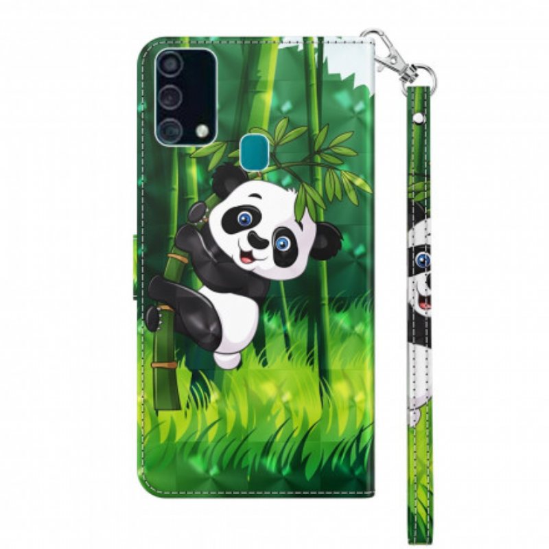 Folio Deksel Til Samsung Galaxy A32 5G Light Spot Panda Og Bambus