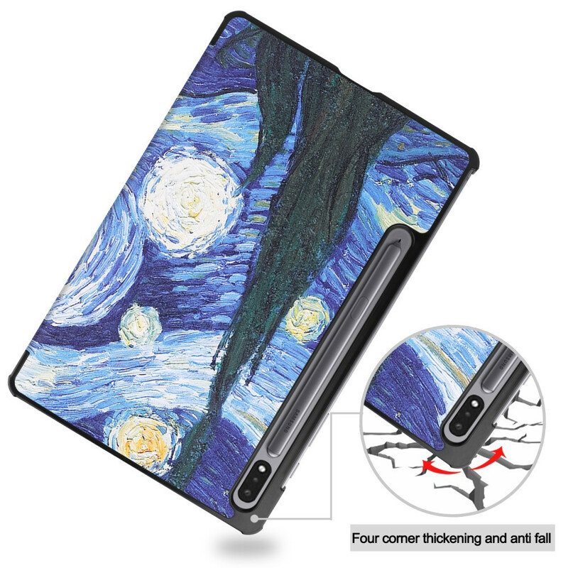 Beskyttelse Deksel Til Samsung Galaxy Tab S8 / Tab S7 Starry Night Penneholder