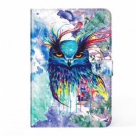 Folio Deksel Til Samsung Galaxy Tab S8 / Tab S7 Ugle I Kunstskinn