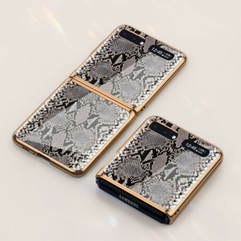 Deksel Til Samsung Galaxy Z Flip Folio Deksel Gkk Snakeskin Style