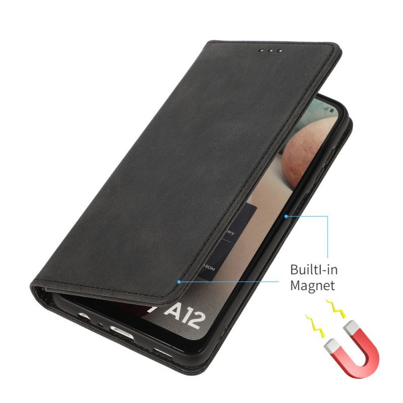 Beskyttelse Deksel Til Samsung Galaxy M12 / A12 Folio Deksel Silky Touch Skinneffekt