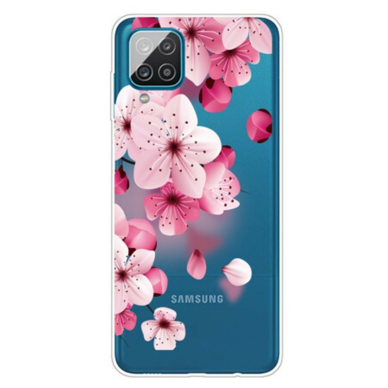 Deksel Til Samsung Galaxy M12 / A12 Små Rosa Blomster