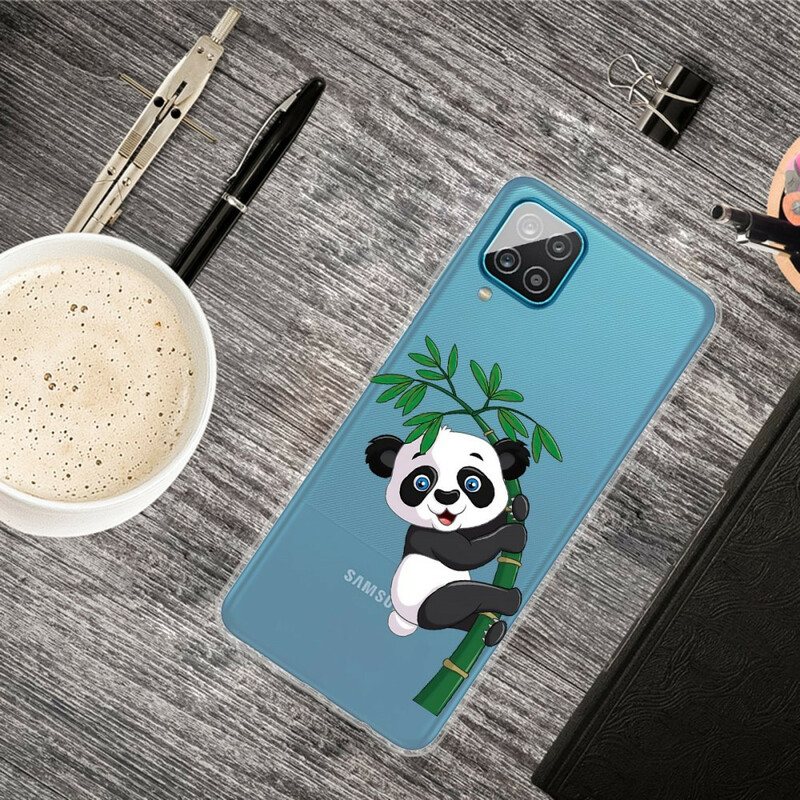 Deksel Til Samsung Galaxy M12 / A12 Sømløs Panda På Bambus