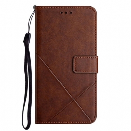 Folio Deksel Til Samsung Galaxy M12 / A12 X Design Geo Leather Style