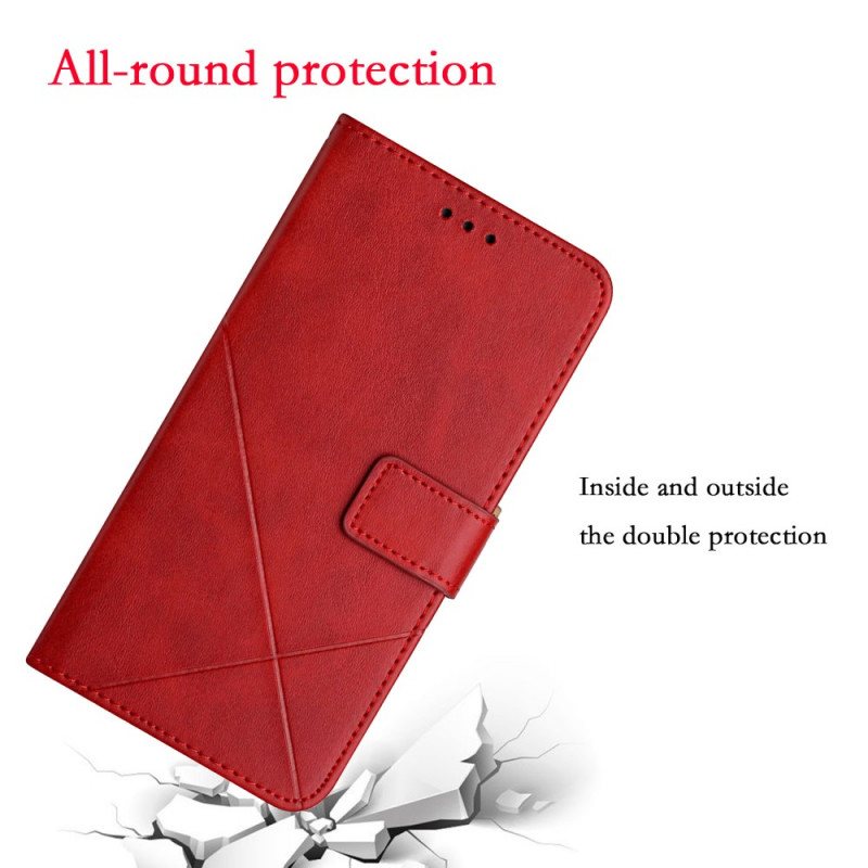 Folio Deksel Til Samsung Galaxy M12 / A12 X Design Geo Leather Style