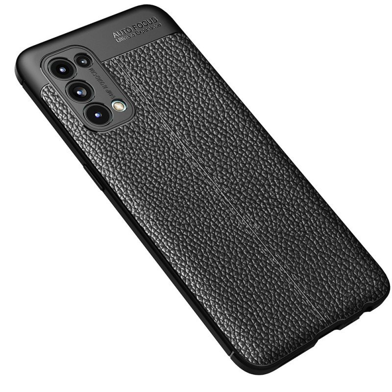 Mobildeksel Til Oppo Find X3 Lite Dobbel Linje Litchi Leather Effect