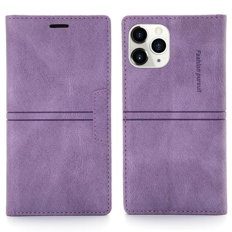 Beskyttelse Deksel Til iPhone 12 / 12 Pro Folio Deksel Couture Skinneffekt