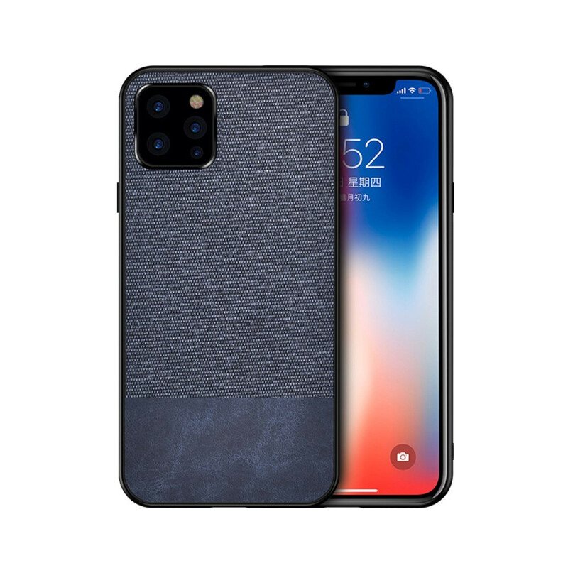 Deksel Til iPhone 12 / 12 Pro Bi-tekstur Kunstskinn