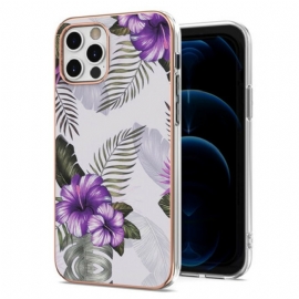 Deksel Til iPhone 12 / 12 Pro Fiolette Blomster