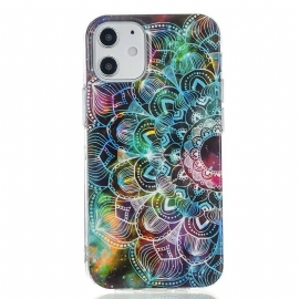 Deksel Til iPhone 12 / 12 Pro Fluorescerende Blomsterserie