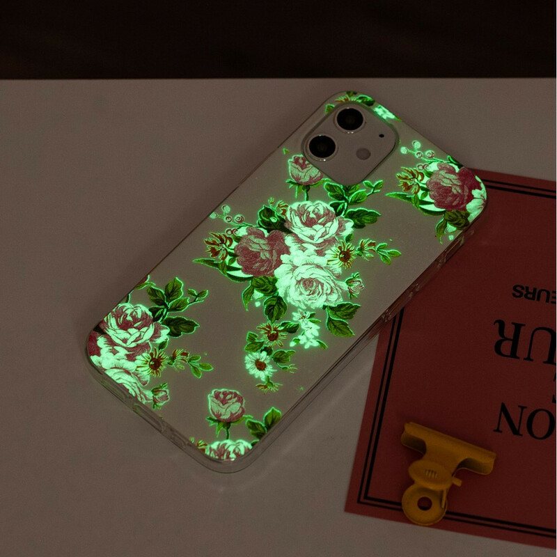 Deksel Til iPhone 12 / 12 Pro Fluorescerende Liberty-blomster