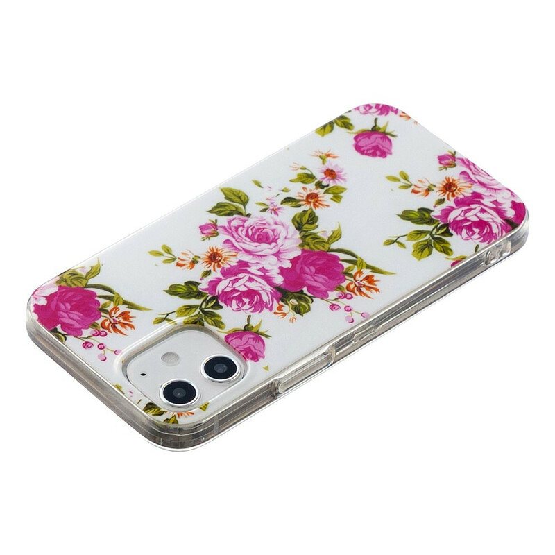 Deksel Til iPhone 12 / 12 Pro Fluorescerende Liberty-blomster