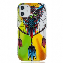 Deksel Til iPhone 12 / 12 Pro Fluorescerende Owl Dream Catcher