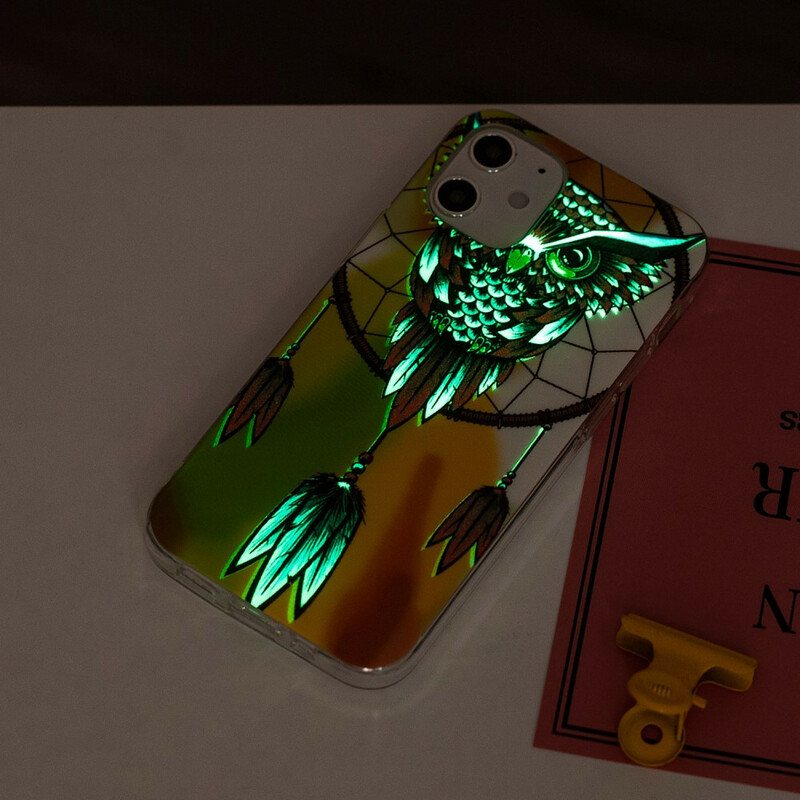 Deksel Til iPhone 12 / 12 Pro Fluorescerende Owl Dream Catcher