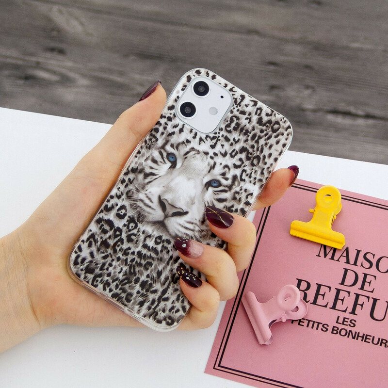 Deksel Til iPhone 12 / 12 Pro Leopard Fluorescerende