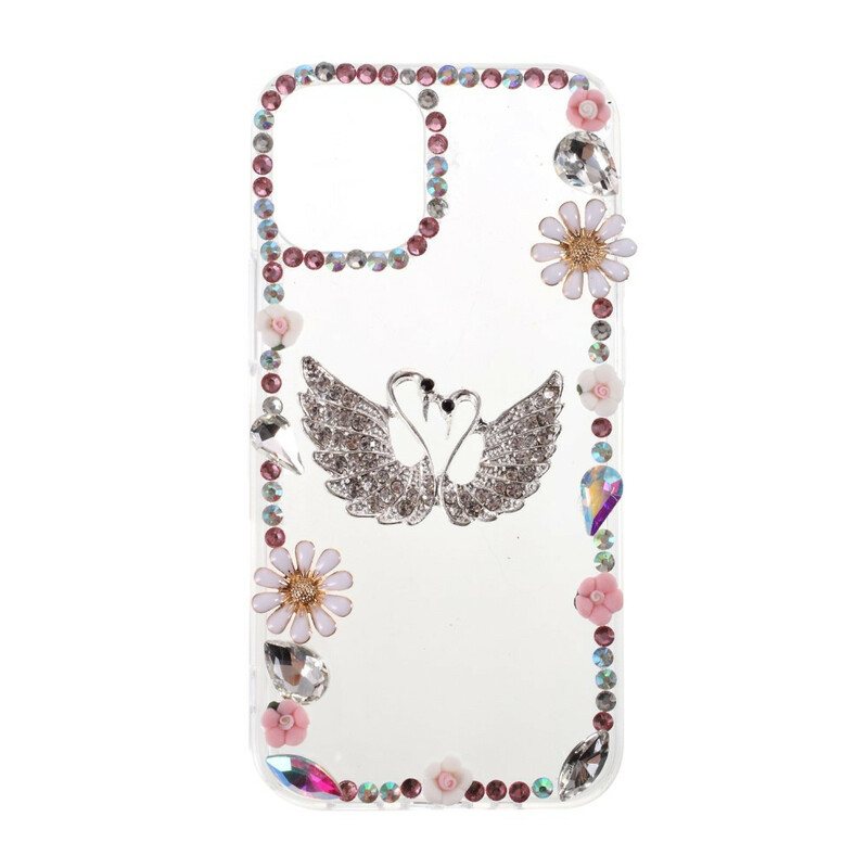 Deksel Til iPhone 12 / 12 Pro Silikon Og Rhinestone