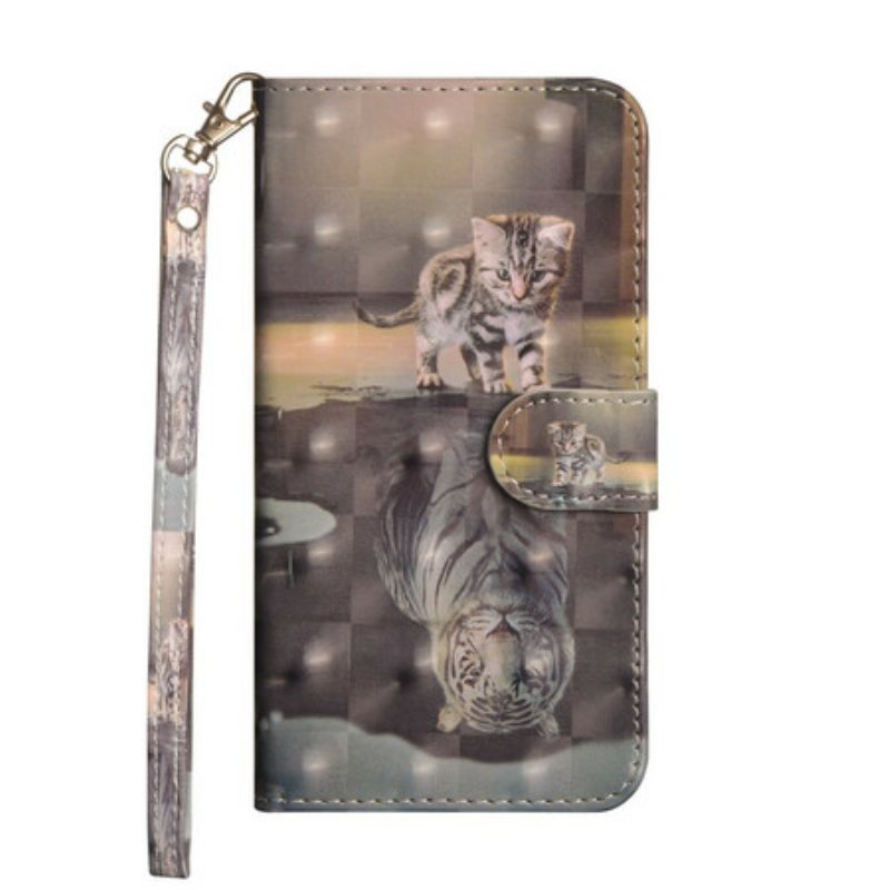 Folio Deksel Til iPhone 12 / 12 Pro Lys Spot Ernest The Tiger