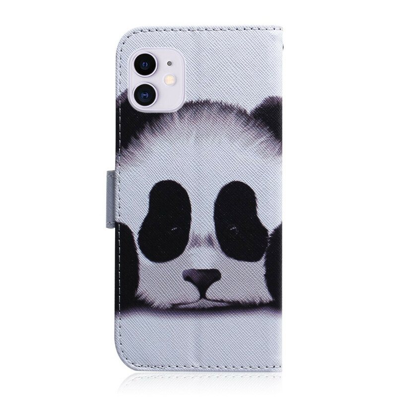 Folio Deksel Til iPhone 12 / 12 Pro Panda Ansikt