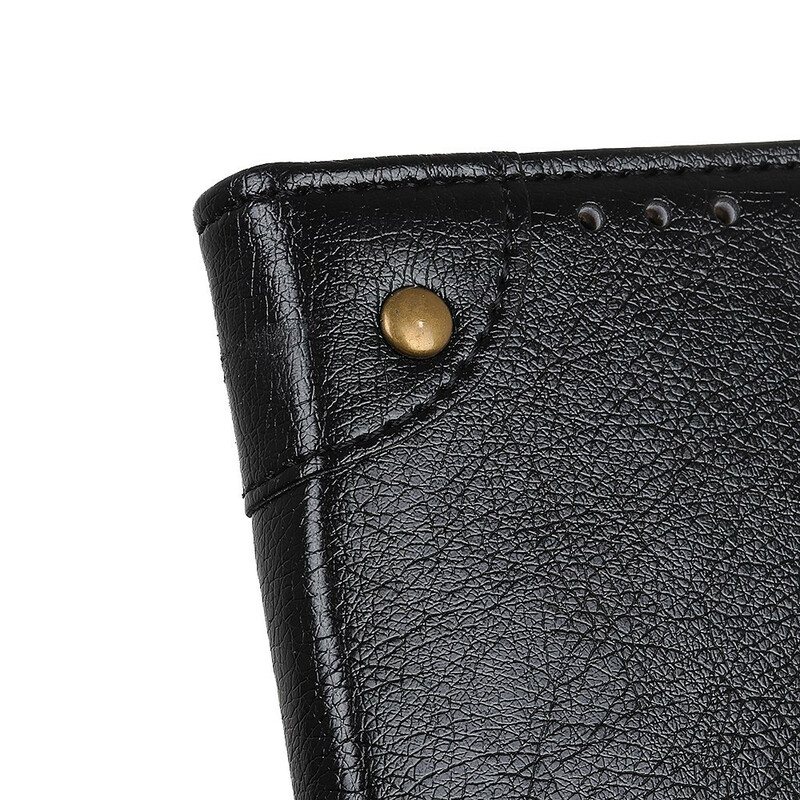 Folio Deksel Til iPhone 12 / 12 Pro Stil Nappa Leather Vintage Nagler