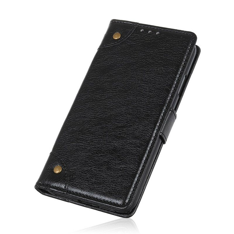 Folio Deksel Til iPhone 12 / 12 Pro Stil Nappa Leather Vintage Nagler