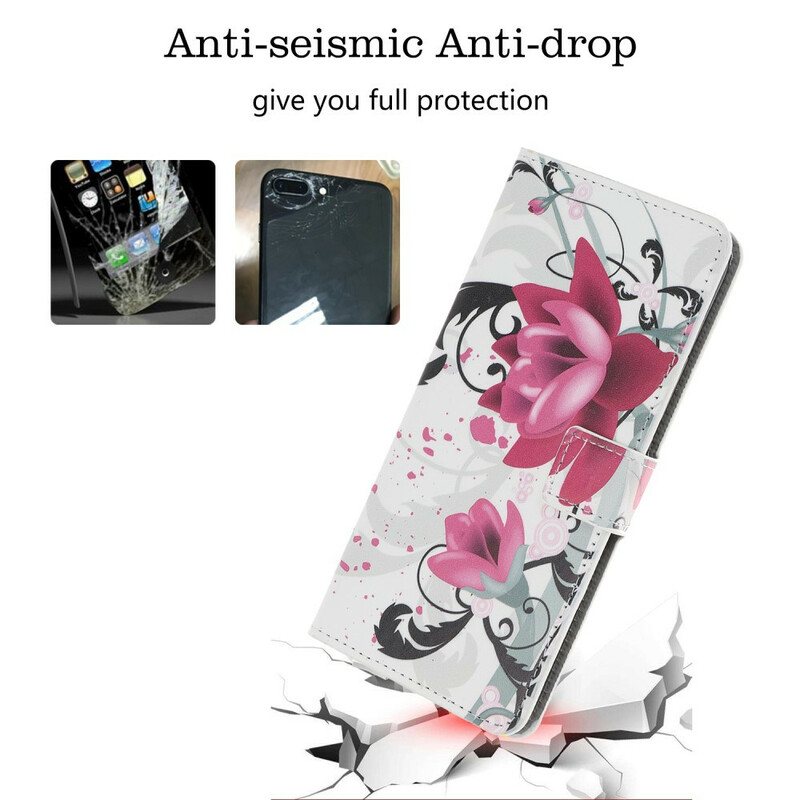 Folio Deksel Til iPhone 12 / 12 Pro Tropiske Blomster