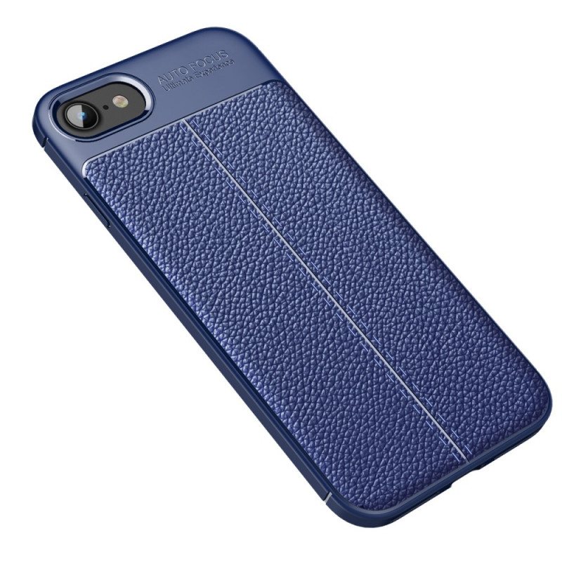 Deksel Til iPhone SE 3 / SE 2 / 8 / 7 Faux Leather Litchi Double Line