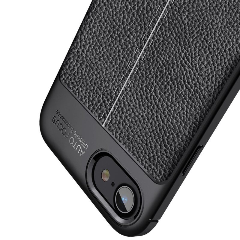 Deksel Til iPhone SE 3 / SE 2 / 8 / 7 Faux Leather Litchi Double Line