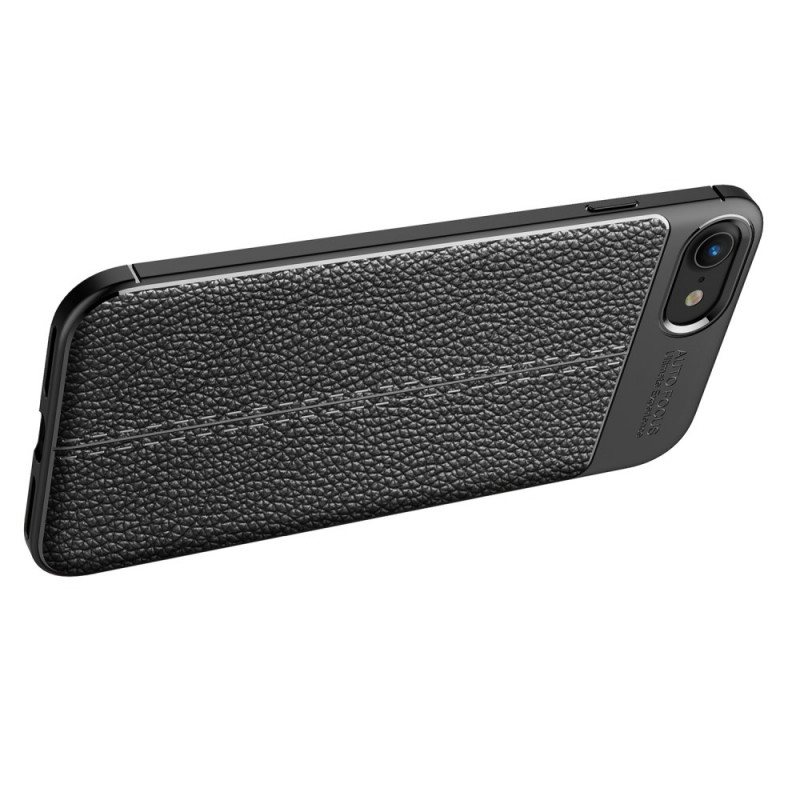 Deksel Til iPhone SE 3 / SE 2 / 8 / 7 Faux Leather Litchi Double Line