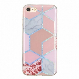 Deksel Til iPhone SE 3 / SE 2 / 8 / 7 Glitter Design Marmor