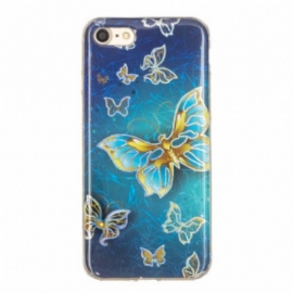 Deksel Til iPhone SE 3 / SE 2 / 8 / 7 Glitter Design Sommerfugler