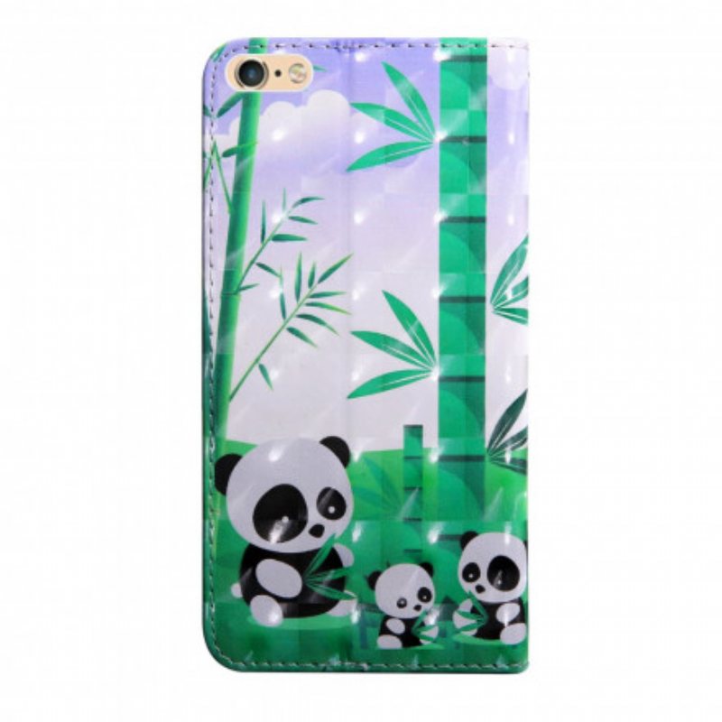 Folio Deksel Til iPhone SE 3 / SE 2 / 8 / 7 Maman Octave Og Anne The Pandas