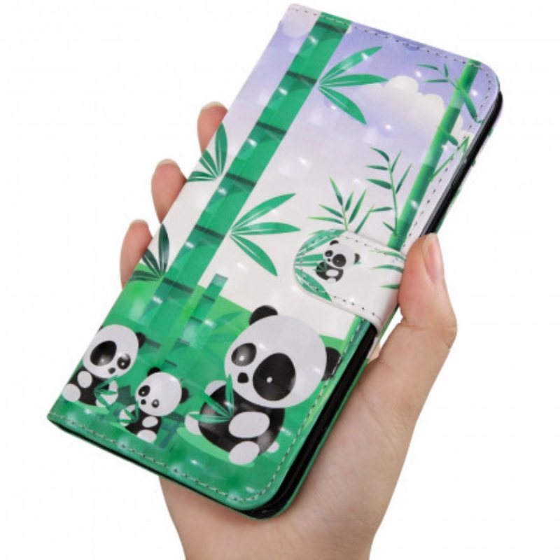 Folio Deksel Til iPhone SE 3 / SE 2 / 8 / 7 Maman Octave Og Anne The Pandas