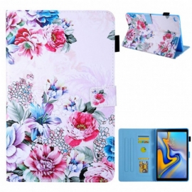 Lærdeksel Til Samsung Galaxy Tab A7 (2020) Blomsterdesign