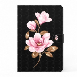 Lærdeksel Til Samsung Galaxy Tab A7 (2020) Lys Flekk Rosa Blomster