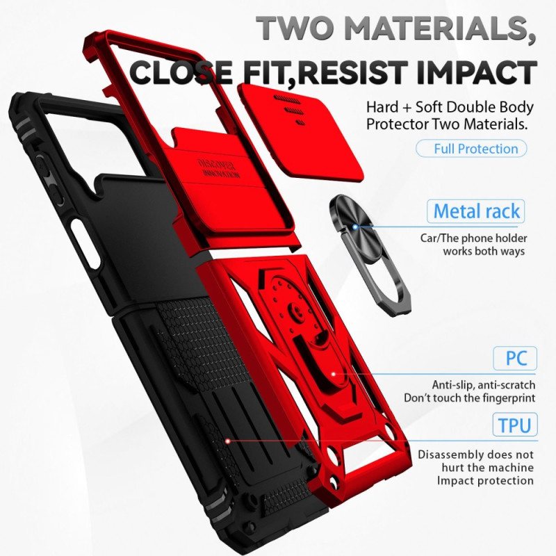 Deksel Til Samsung Galaxy Z Flip 4 Folio Deksel Premium Ring / Linsedeksel