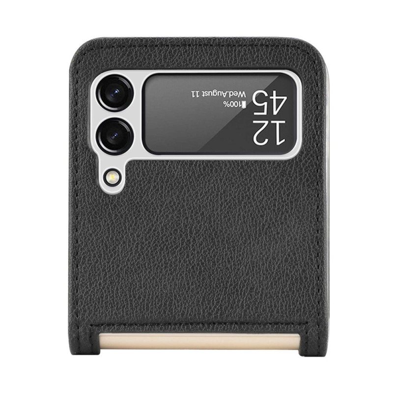 Deksel Til Samsung Galaxy Z Flip 4 Folio Deksel Style Litchi Skinn Kortholder